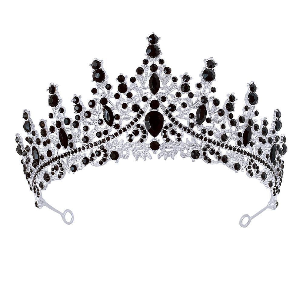 Bride Crown Wedding Dress  Party Crown Birthday Performance Carnival  Crystal Hair Accessory