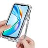3 In 1 Hybrid Armor Shockproof Phone Case For Honor X5B Plus 6.56 Inches Hard Plastic TPU Frame Transparent Acrylic Back Cover