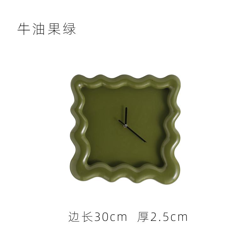 Square Irregular Wall Clock Plastic Cartoon Ornaments Hanging Picture Restaurant Decoration Wall Clock Home Decoration Modern