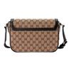 Gucci Vintage Logo Leather Canvas Messenger Bag Men Bags Ebony Dark-Brown 449172-KY9KN-9886