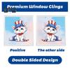 6Pcs Independence Day Static Stickers Easy To Apply Reusable Window Decals July 4th Indoor Outdoor Patriotic Decoration