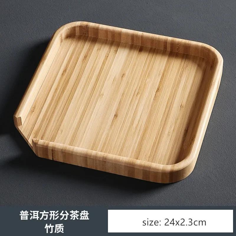 

Vintage Solid Wood Tea Tray Pu er Tea Plate Tradition Tea Set Accessories Tea Ceremony Trays Decorative Home Teaware Supplies