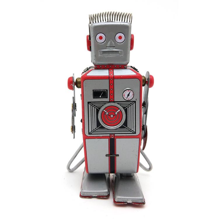 MS416 Big-Eyed Retro Robot Tin Toy - Nostalgic Collection Craft Gift & Creative Home Decor