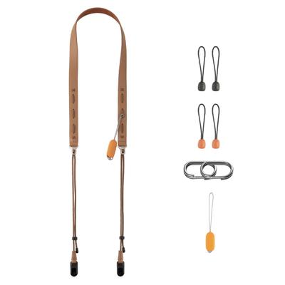 Sangle d'appareil photo en cuir fine réglable facile pour le cou charge 30 kg pour reflex numérique et compact liens d'ancrage rapides [PGYTECH] Sangle, Longueur, Fixation/Détachement, Flexible,