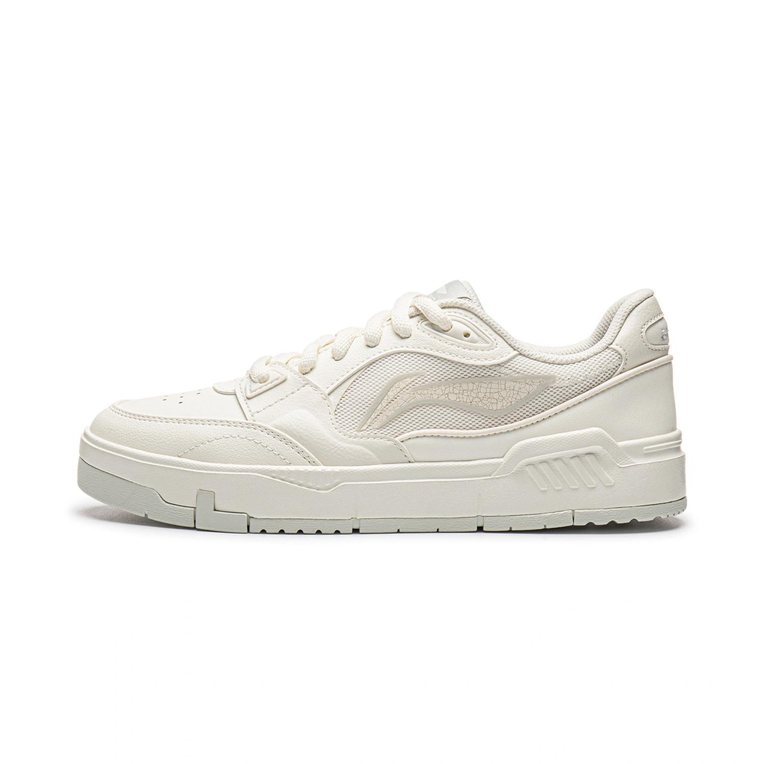 Li Ning Common 80s Fabric Synthetic Leather Splicing Simple Atmospheric Wrap Cushioning Low Top Sneakers Women sneakers AGCW136-6 36⅓
