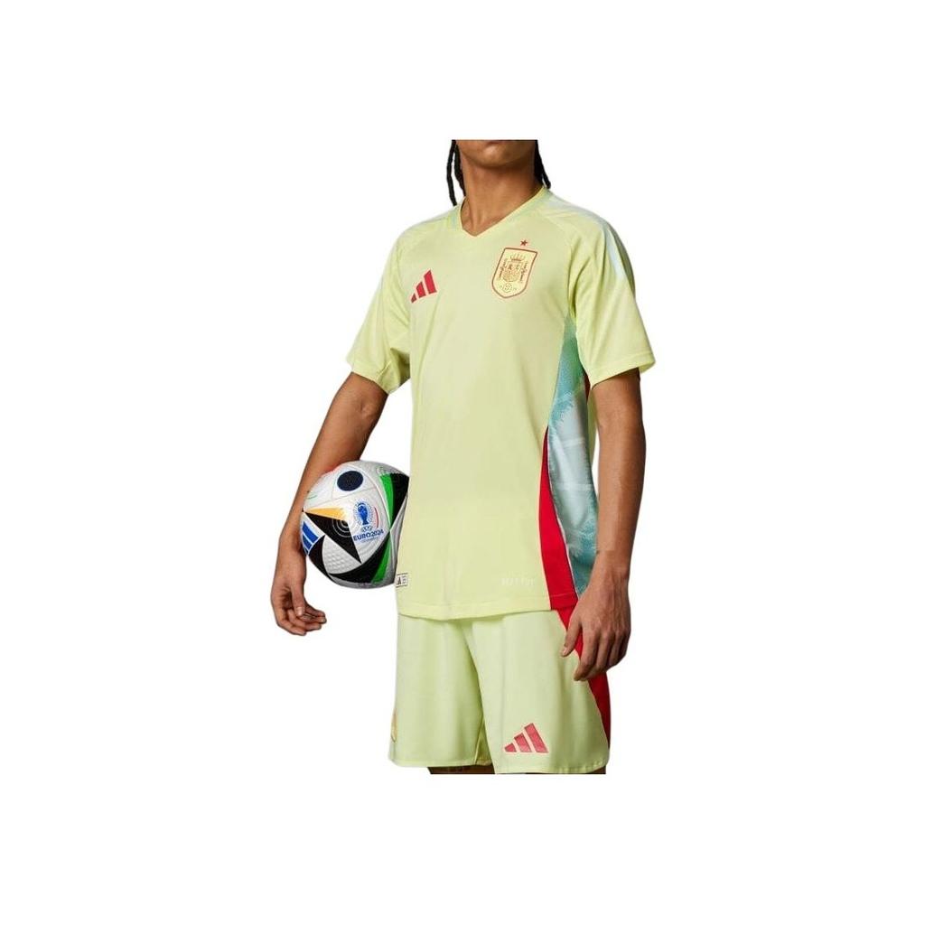 Adidas Spain 2024 Away Authentic Jersey Pulse Yellow/Halo Mint Men Streetwear IS9034