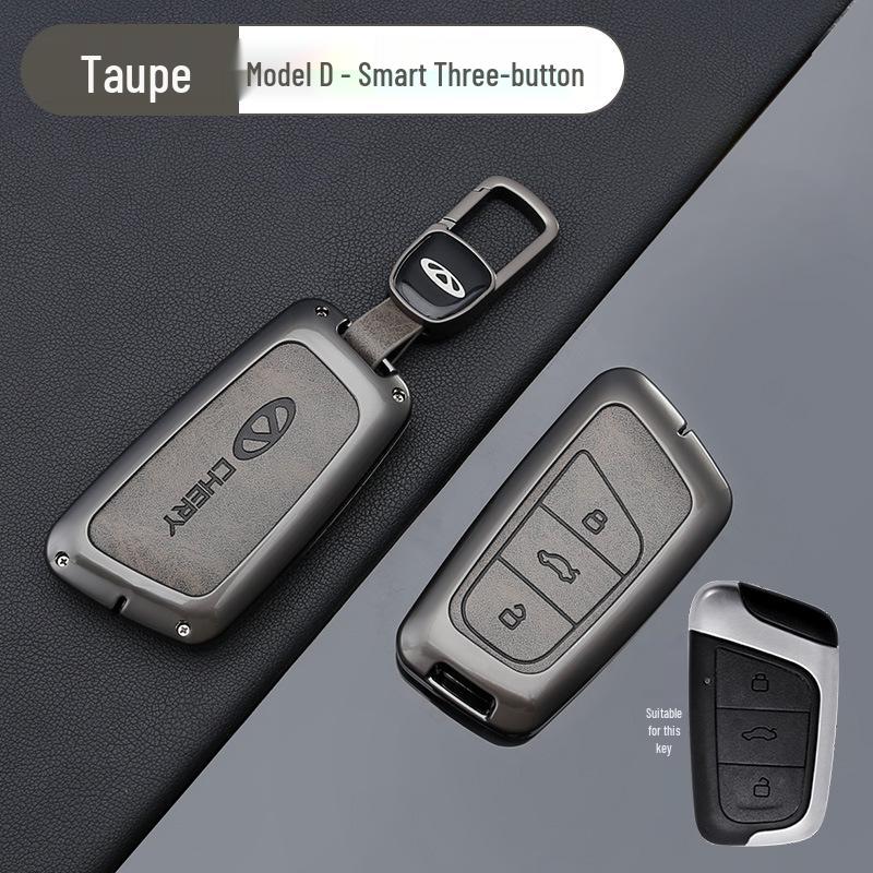 Chery Car Key Cover: Fits Tiggo, EQ1, QQ Ice Cream, Arrizo E - Small, Secure Metal Shell with Hanging Buckle