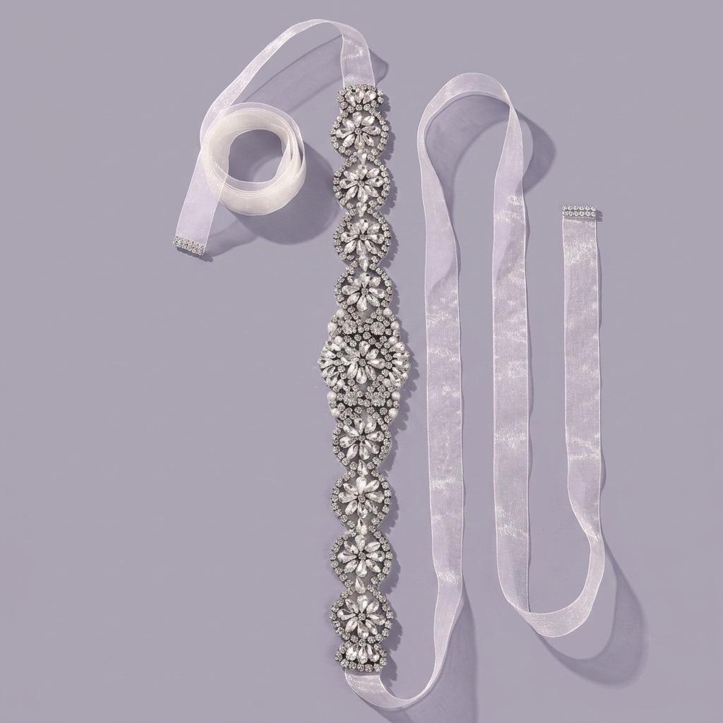 Elegant Bridal Wedding Dress Waistband - European & American Style Party Accessory
