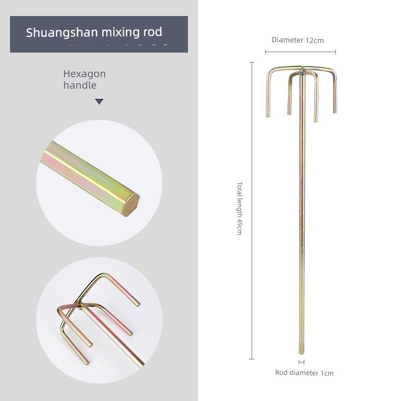 

Cement Putty Powder Mixing Rod Putty Mixing Rod Ash Mixer Electric Drill Stirring Ash Rod Electric Hammer Impact Drill Shuangshan style [hexagonal handle]]