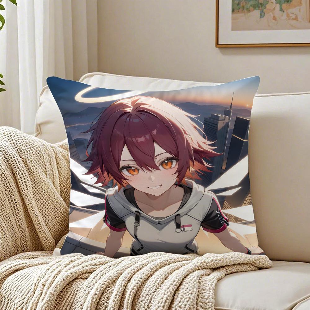 Trending Arknights Exusiai 2D Game Cushion Cover Pillowcase Antidustmite living Room Sofa Decor Cushion Room