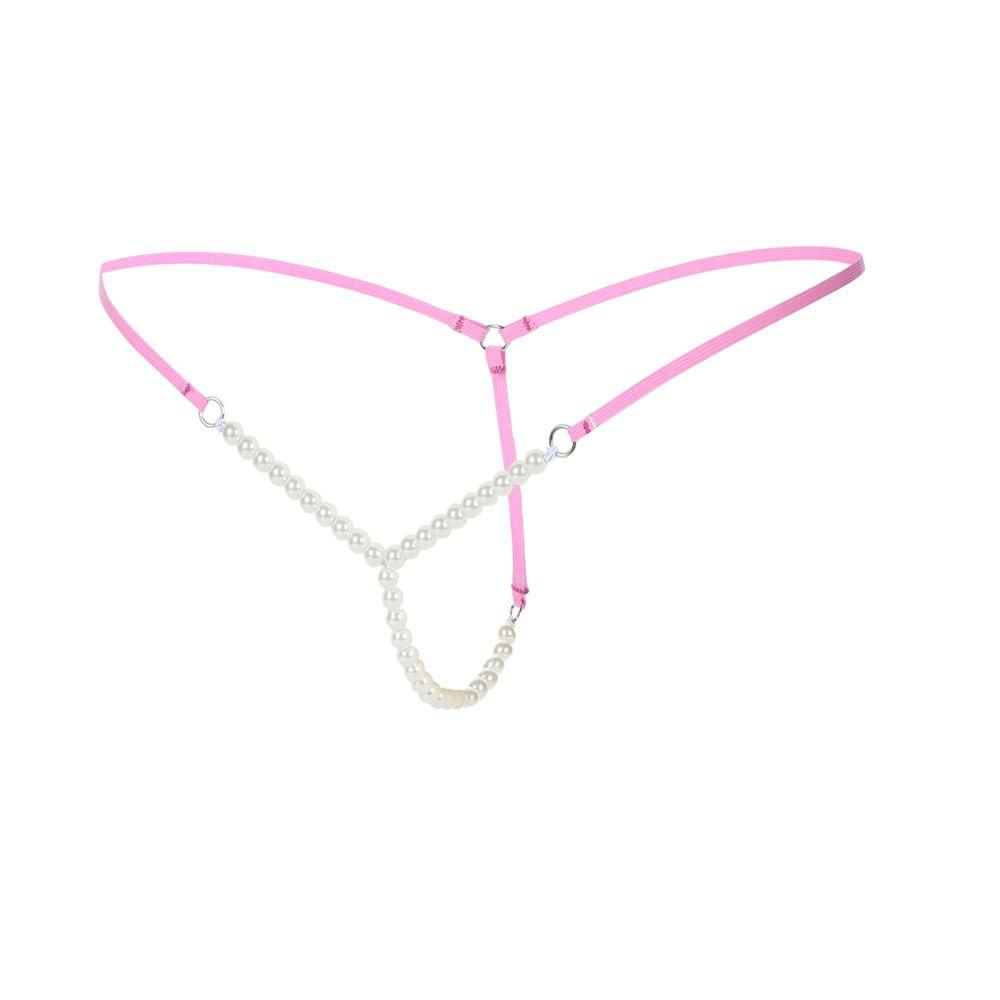 women pearl crotchless lingerie underwear Thongs T-pants