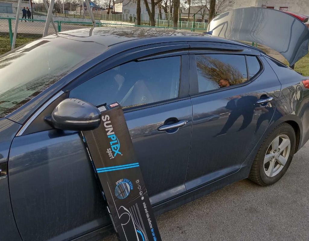 

Вітровики (4 шт, Sunplex Sport) для Kia Optima 2010-2016 рр.