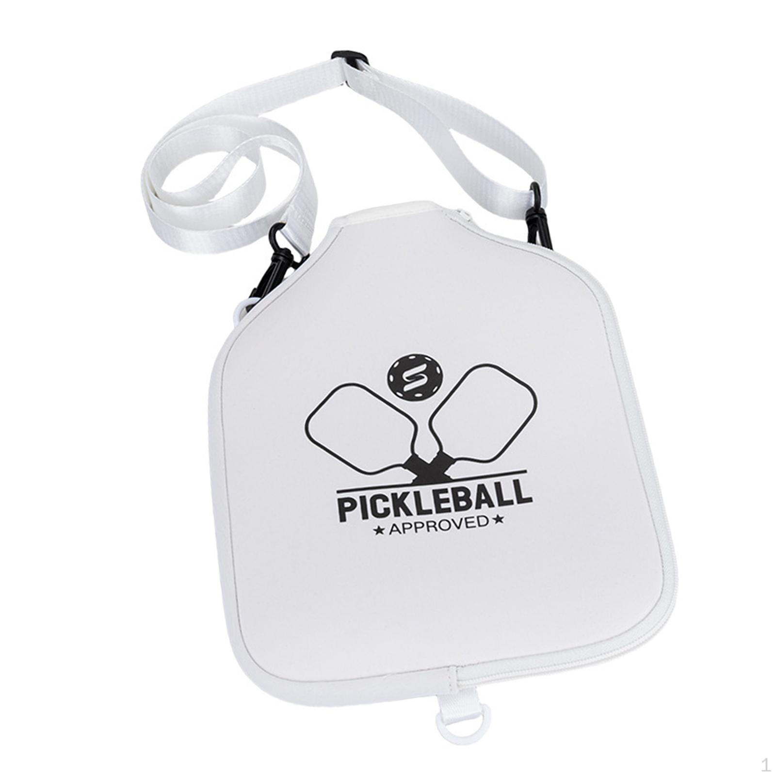 

Неопреновый чехол для пиклбольной ракетки, сумка для хранения, прочный, легкий протектор, чехол для улицы белый