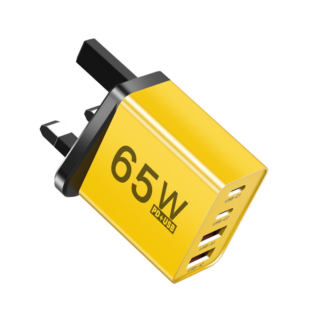 65W USB Type C Charger Fast Charging EU/US/UK Plug Travel Charger for IPhone Samsung Xiaomi 4 Ports Phone Quick Charger Adapter