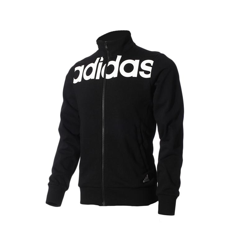 Adidas Comfortable Knitted Fashion Long Sleeve Jacket Men Jackets Black S21274