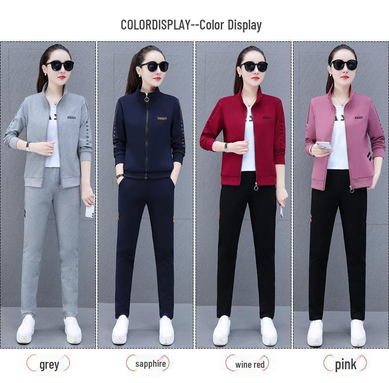 Woodpecker Damen Fleecegefüttertes Sportbekleidungsset - 2025 Neuer Stil für Frühling bis Herbst, Perfekt für Mütter mittleren Alters.