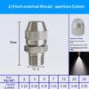 0.6 0.8 1.0 1.2 1.5 2.0Mm Hole Stainless Steel Nozzle Adjustable Steam Volume For Fog Cannon Machine 1/8' 1/4' 3/8' 1/2'