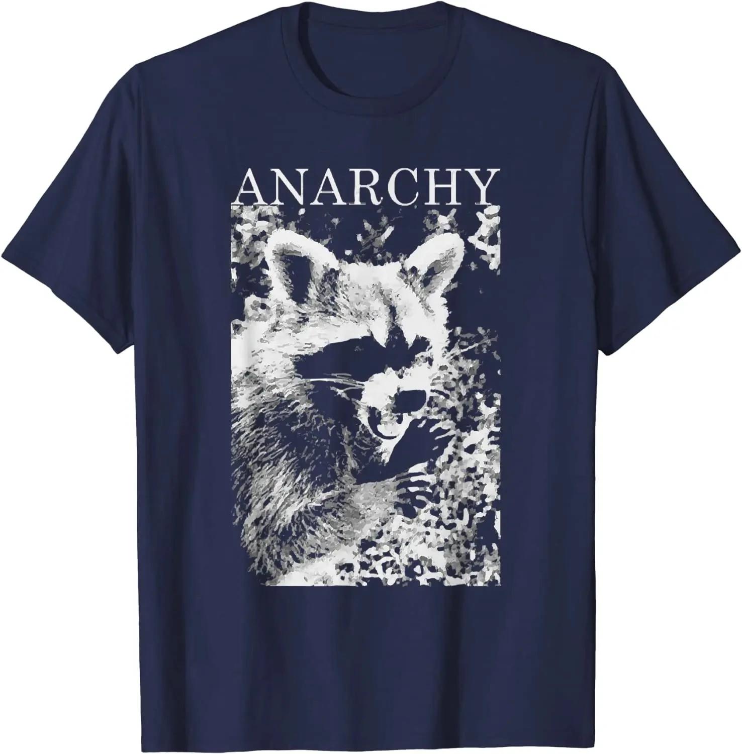 

Футболка ANARCHY RACCOON FUNNY Мужские футболки Винтажные футболки Графические футболки Футболки большого размера Повседневные хлопковые футболки на все времена S бежевый