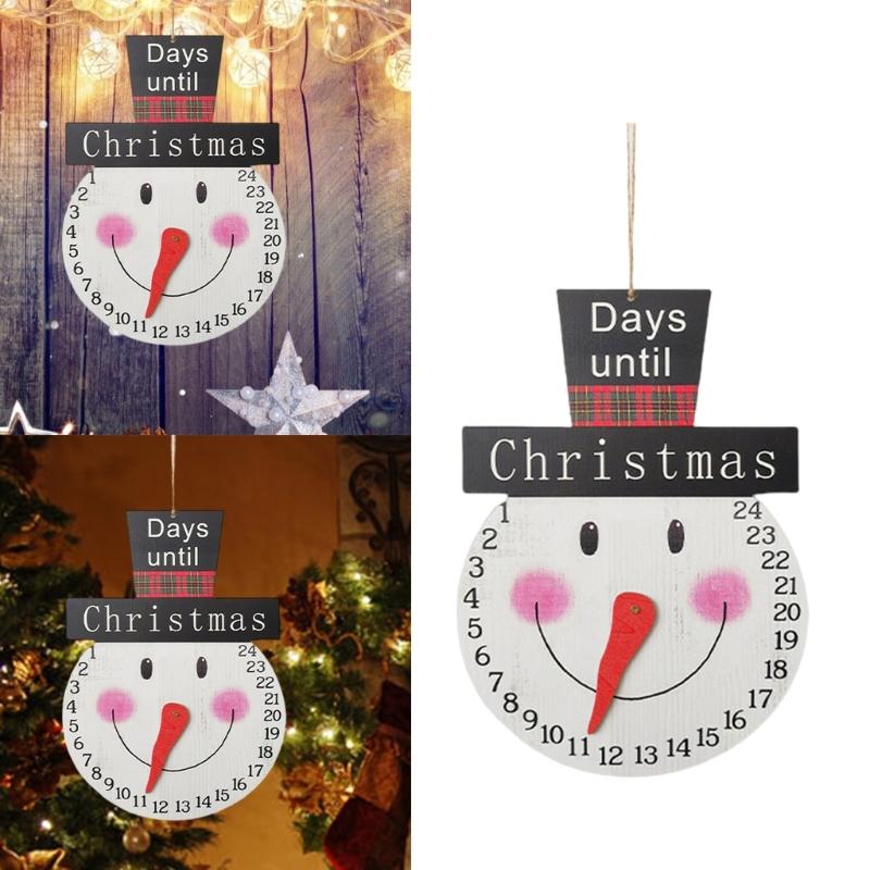 Handcrafted Wooden Christmas Tree Clock Hanging Decors With Easy Hanging Design Safe Nontoxic Holiday Homes Decoration