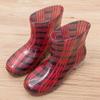 Fashion Kitchen Work Waterproof Shoes Rain Shoes Rain Boots Women's Summer Adult Treading Rubber Shoes Short Tube Non-slip Cover Shoes Water Boots