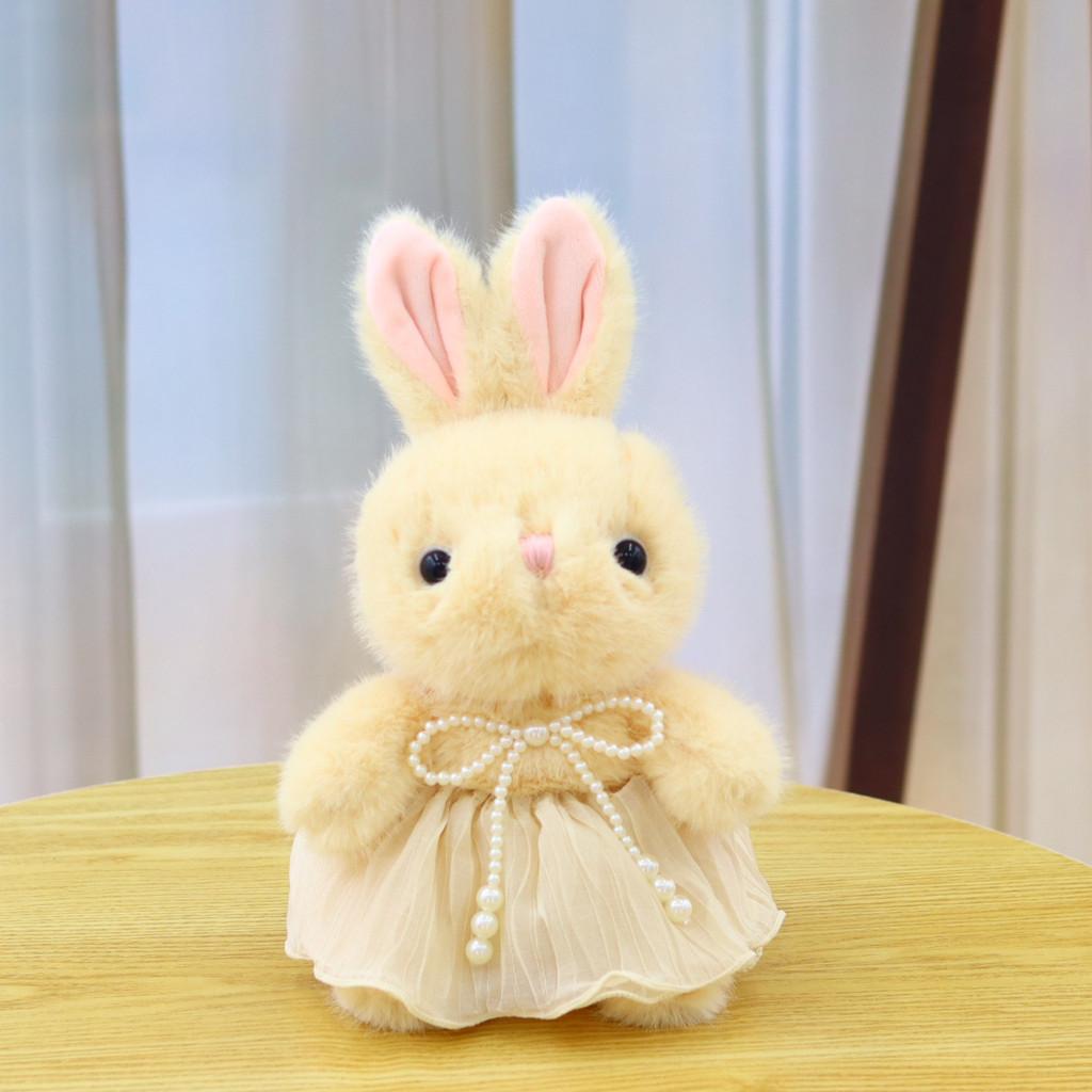 Cute Soft Rabbit Plush Doll  With Soft Short Fur And Pp Cotton Filling For Kids
