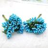 12 STK/Parti Kunstig Blomst Små Bær Pollenbærer Stilk av Ståltråd/Bryllupsblader DIY Krans Roser Kunstig Blomst