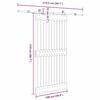 VidaXL Sliding Door and Hardware Kit 100x210 Cm Solid Pine 3332675