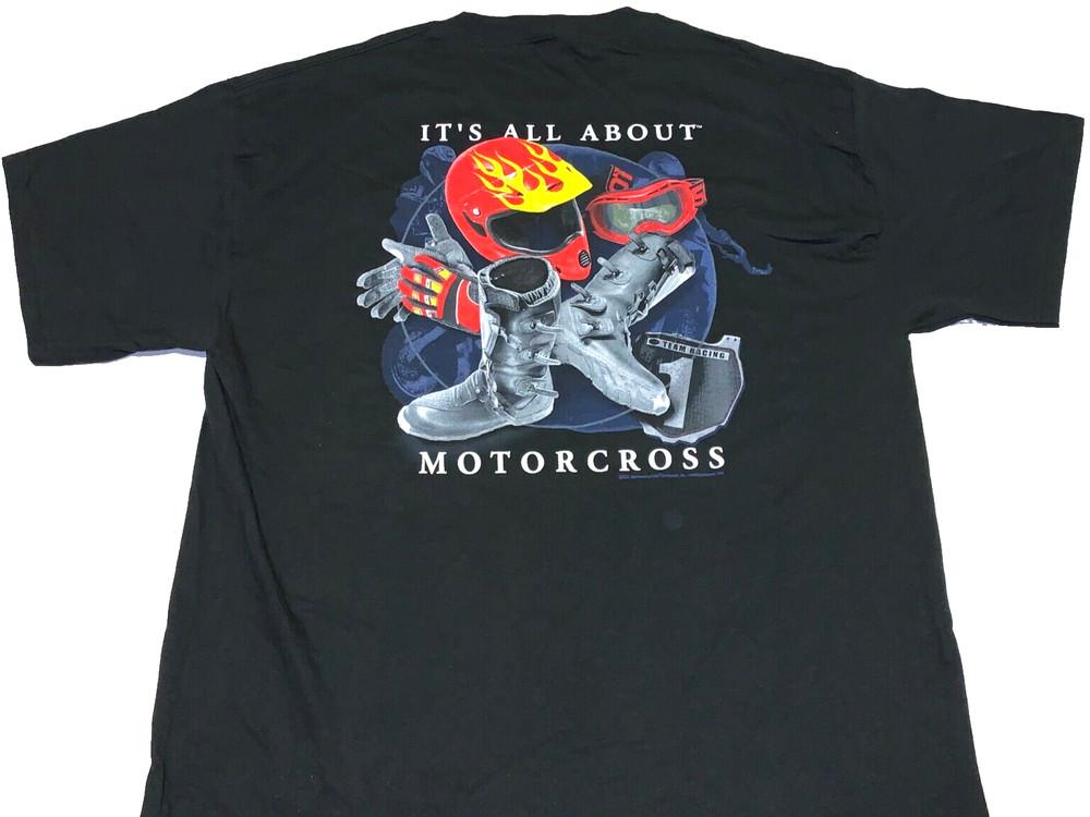 

Rare! Vintage 2010s It s All About Motocross Racing T-Shirt New! NWT XL Unisex T-Shirt M