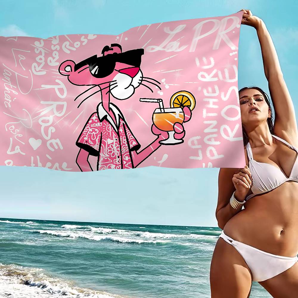 The P-Pink P-Panther Big Microfiber Beach Towels Quick Dry Towel Sand Beach Towels Pool Towel For Travel Swim Pool Yoga