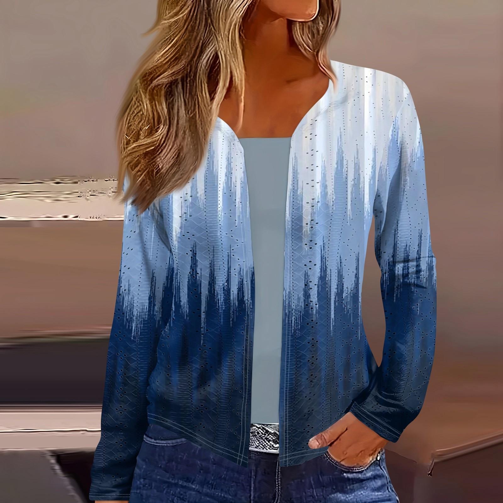 Женский топ с длинным рукавом и принтом — фото 11