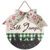 Bow Wooden Christmas Pendant Elk Christmas Door Decoration Shop Door Hanging Ornaments  Bar