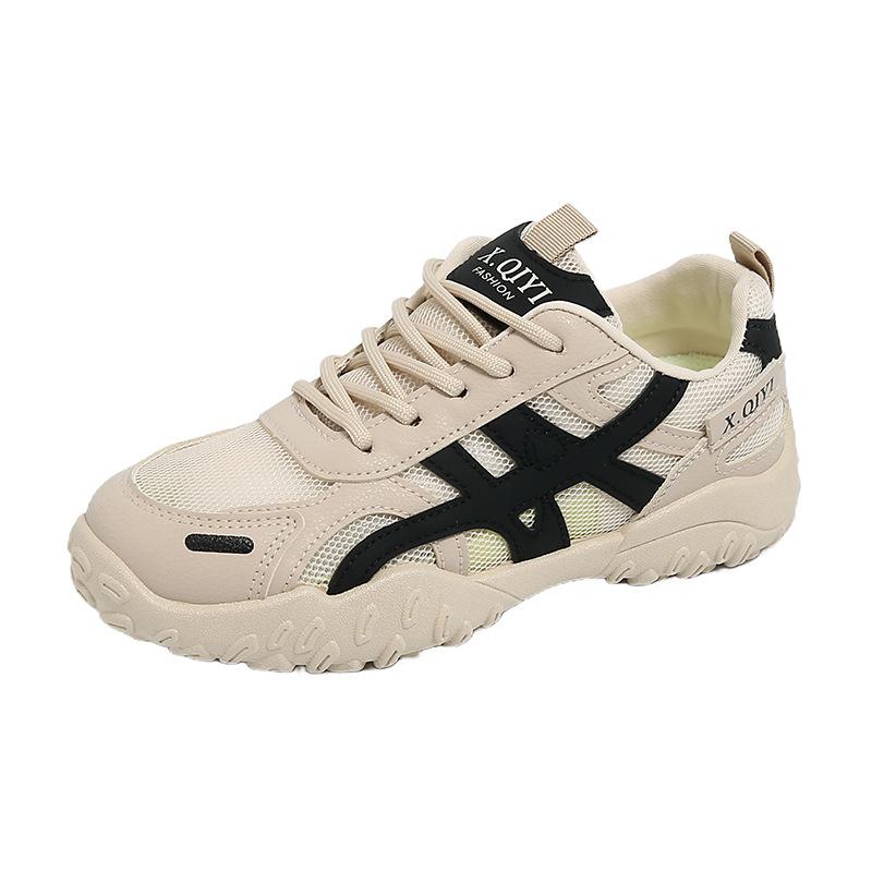 Japanese summer ice silk mesh inner height increase dad shoes women's tide breathable casual thick-soled German training shoes