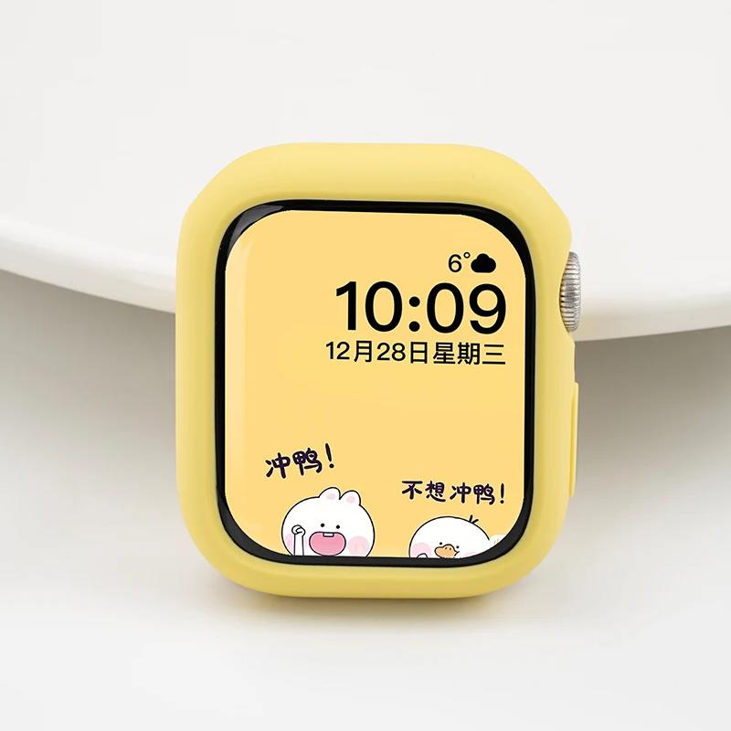 Candy Soft Silicone Case for Apple Watch Cover 10 9 8 7 6 Protection for Iwatch Series 46mm 42mm 45mm 44mm 40mm 41mm Cute Bumper 7