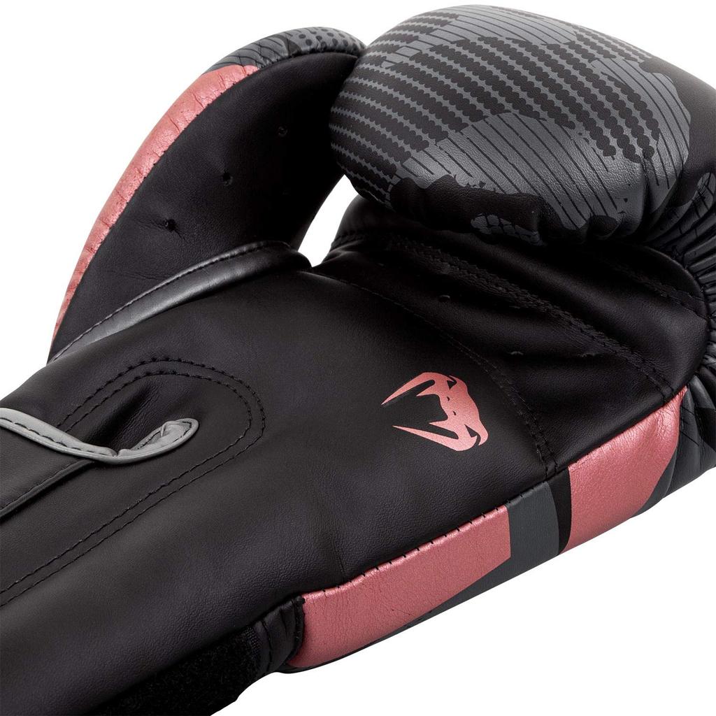 Venum Elite Boxing 16 oz Gloves, Black/Pink Gold,