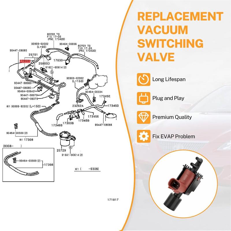 25860-62010 Egr Vacuum Switch Valve For Toyota Camry Highlander Sienna Lexus Es300 Rx300 3.0L 3.5L 1992-2007 Auto Spare Parts