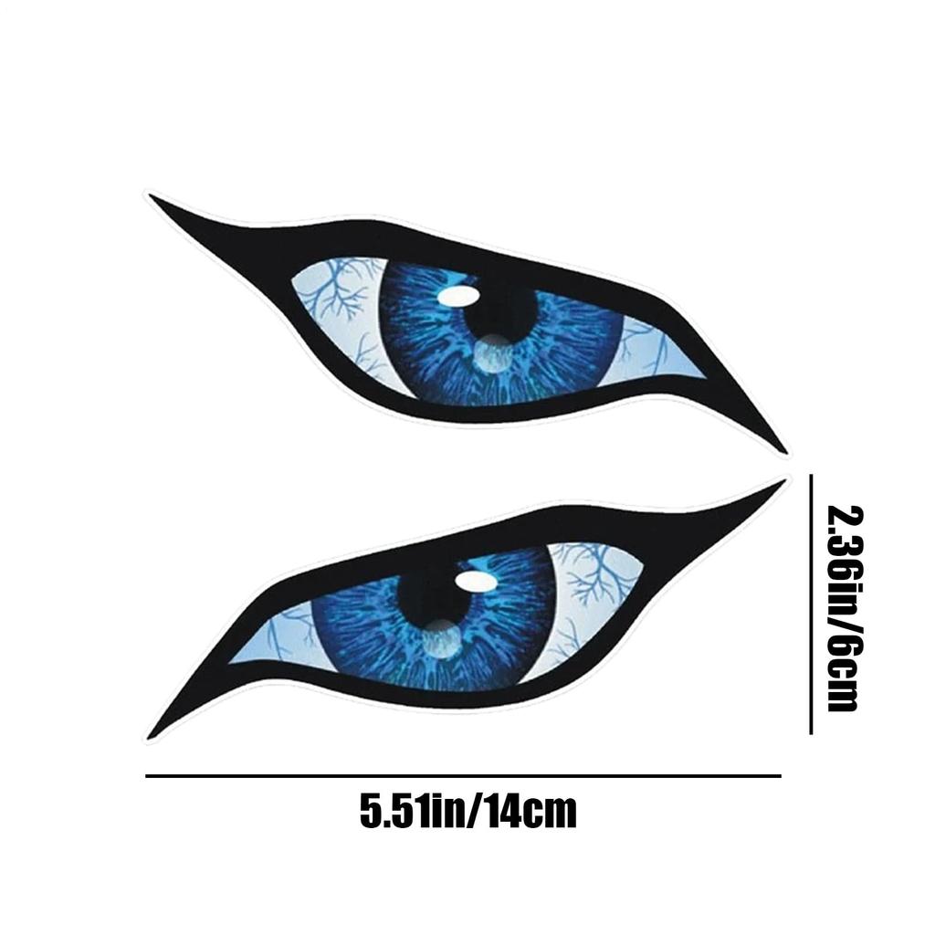 Qizaoly Naklejka na reflektor motocyklowy, Naklejka na oko motocyklowe | Straszna naklejka dekoracyjna na tylną szybę