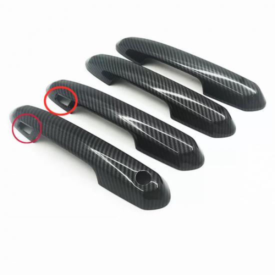 Carbon Fiber Front&Back Car Door Handles Trim For Toyota RAV4 -2025