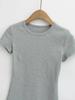 American Street Style Retro Shoulder Short Sleeve Slim T-shirt - Spring/Summer 2025