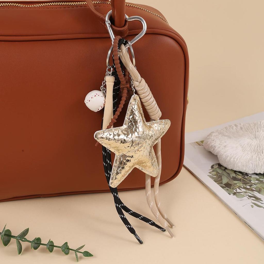 Jingling Bag Charms with Balls, Bats, Stars, Straps, and More Create a Cute, Sophisticated Look. [Product]