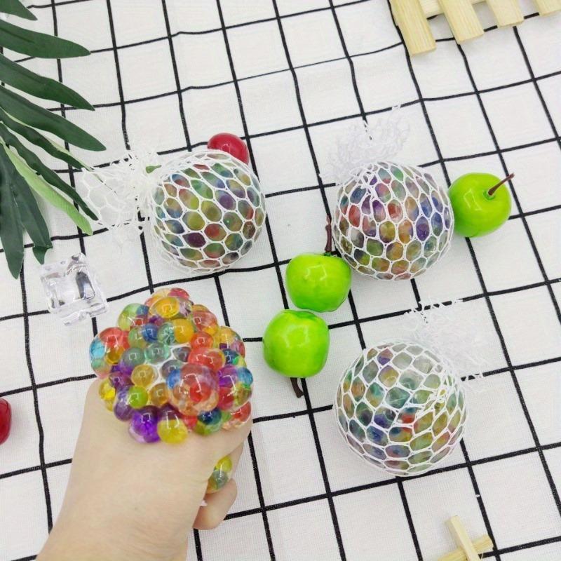 Regenbogen-Perlen Squishy Stressball - Fidget Sensorisches Klebriges Spielzeug, Stressabbau für Erwachsene, Perfekte Partygeschenke & Geschenke