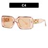 Occhiali da Sole Quadrati di Marca Moda Donna Lusso Rettangolari Occhiali da Sole Femminili Neri UV400 Occhiali da Pilota
