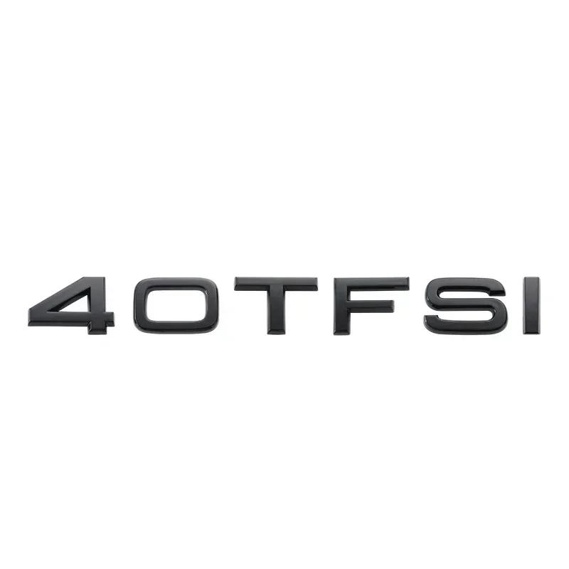 For 2s Chrome Black 3D Letters 30TFSI 35TFSI 40TFSI 45TFSI 50TFSI 55TFSI Rear Trunk Emblem Badge Sticker Car AcessoriesA1