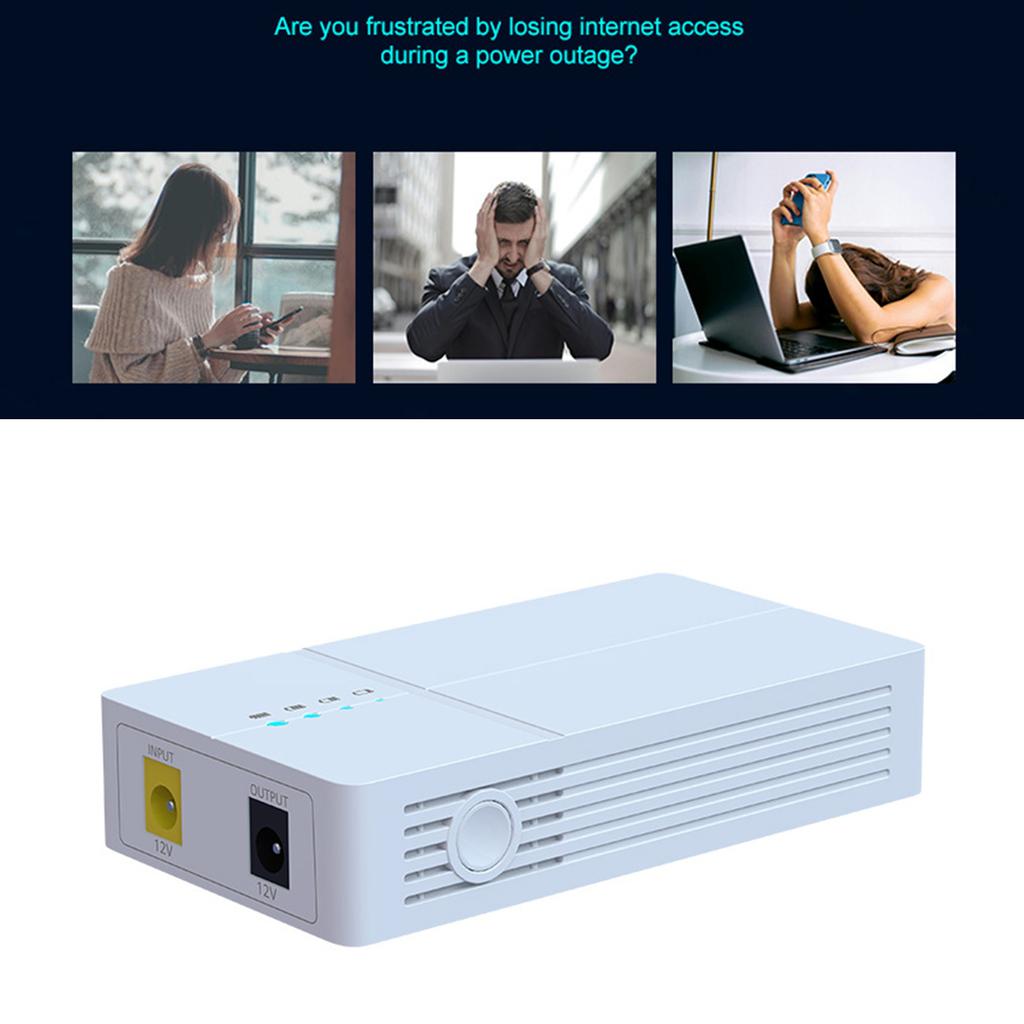 24W 7800mAh 12V 2A Uninterruptible Power Supply Backup Power Supply Adapter for Wireless Router Optically Device