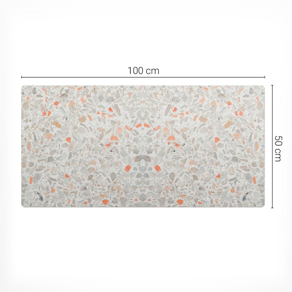 Protective Vinyl Mat For Companies And Offices Terrazzo Symmetrical 100X50 Cm