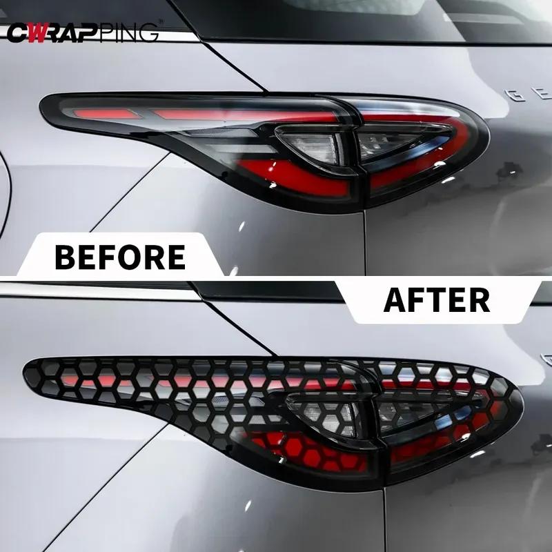 Honeycomb Car Rear Tail Light Decoration Stickers Vinyls Foil Wrap Car Tint Film Covering Photochromatic Headlights Stickers