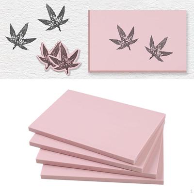 4 blocchi di gomma per intaglio, linoleum, timbri per blocchi per incisione facili da usare
