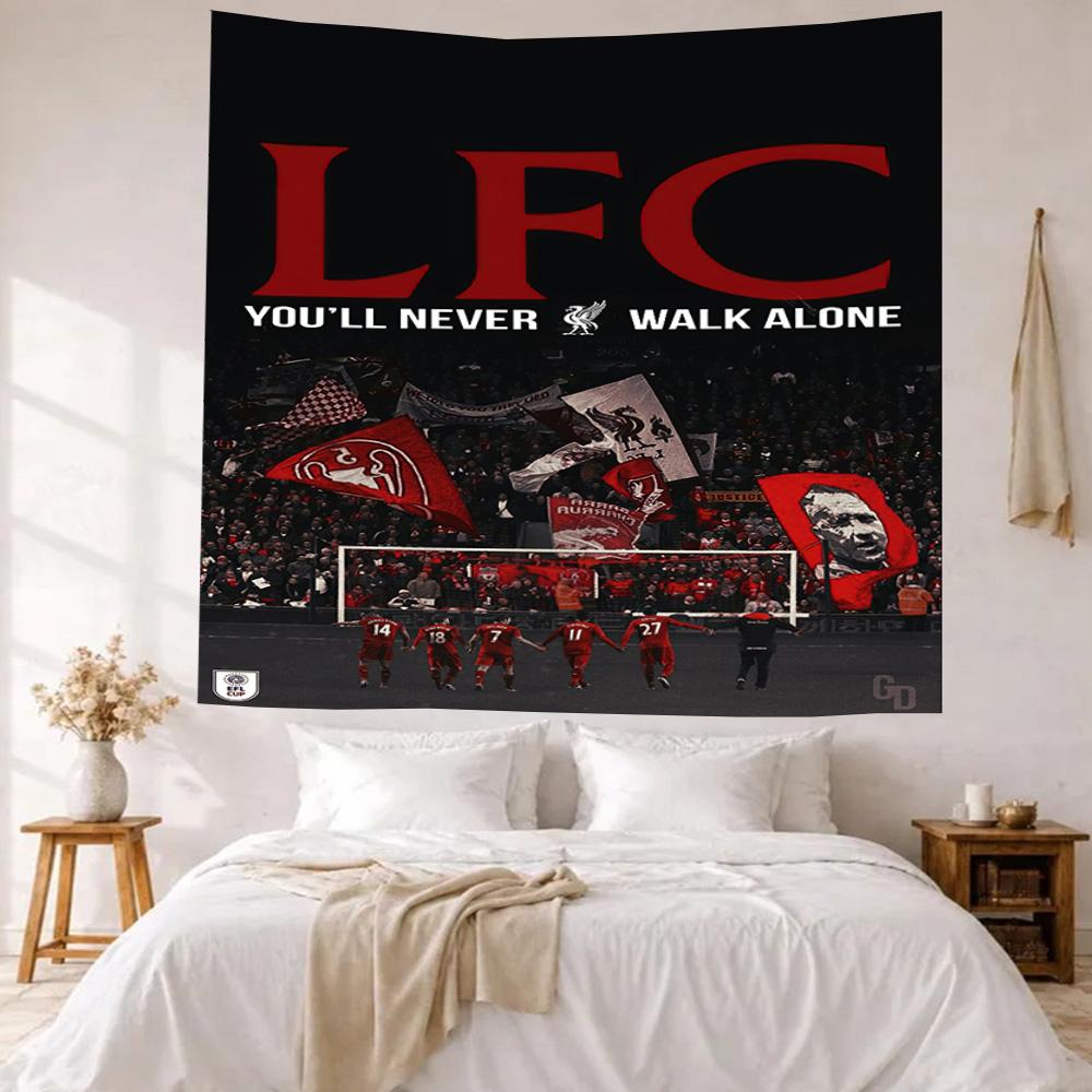 Liverpool Football Club Wanddekoration Wandteppich Kunst Für Haustiermemorial Geburtstag Hochzeitsparty Kulisse Familiengeschenk