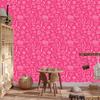 Wallpaper School Supplies Pink and Powder Pink, Rose Background 50x1000