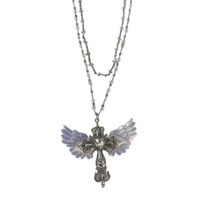 Stilvolle Punk-Schlüsselbein-Kette mit Kreuz-Anhänger Stabile Legierung Retro-Stile Modeaccessoire