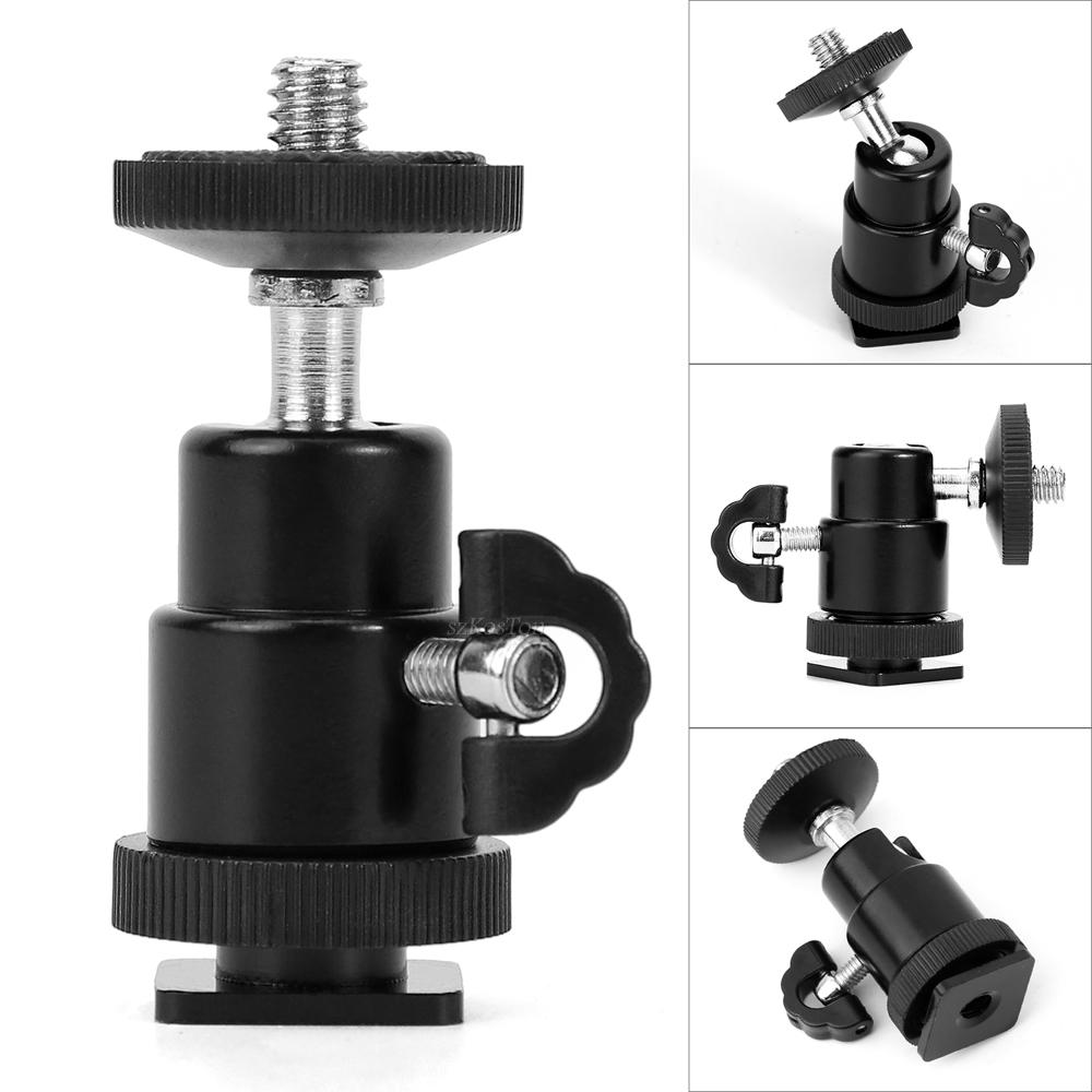 1/2/3/4/5 PCS Ball Head For Camera Tripod LED Light Flash Tripod Bracket Holder Mount 1/4 Hot Shoe Adapter Cradle for Canon Niko